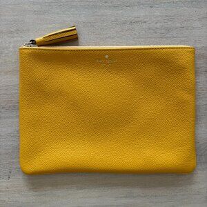 Kate Spade - Yellow Leather Portfolio Clutch